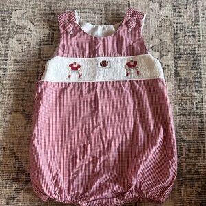 Red Gingham Baby Romper